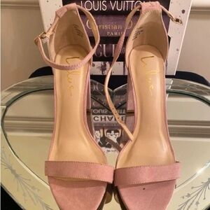 Lulu's Soft Pink Ankle Strap Heels